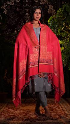 STSHAWLS Acrylic Self Design Women Shawl