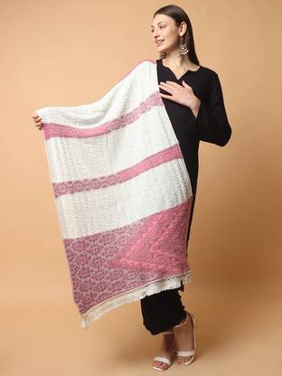 SCHp Wool Self Design Women Shawl