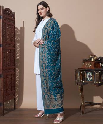 MORKEL Wool Woven Women Shawl