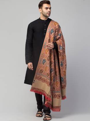 Tweedle Acrylic Self Design Men Shawl