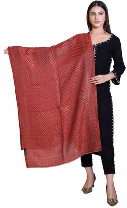 KANIAHMA Cotton Self Design Women Shawl