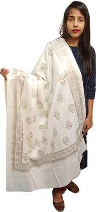 SWI WITH LABELS Wool Self Design Women Shawl