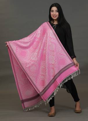 SHIFNEEN Acrylic Self Design Women Shawl