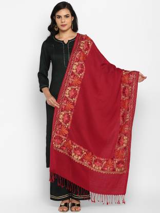 Zamour Polyester Embroidered Women Shawl