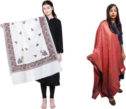 WEAVER VILLAS Pashmina Embroidered Women Shawl