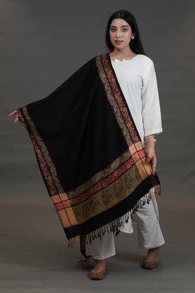 SHIFNEEN Acrylic Self Design Women Shawl