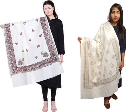 WEAVER VILLAS Pashmina Embroidered Women Shawl