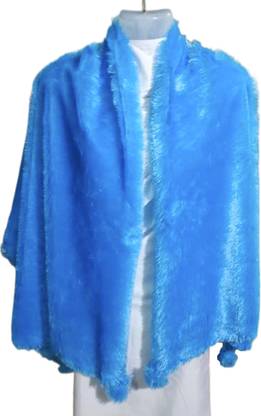 Saba Fur, Polyester Wool Blend Solid Women Shawl