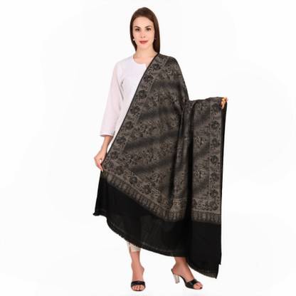 BRAVEZI Cashmere, Pashmina, Wool Self Design, Floral Print Women Shawl