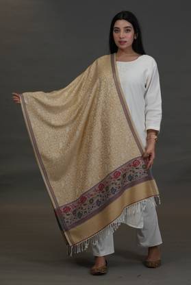 SHIFNEEN Acrylic Self Design Women Shawl