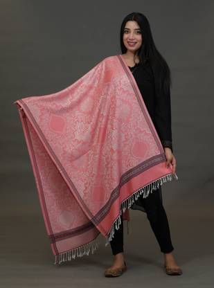 SHIFNEEN Acrylic Self Design Women Shawl