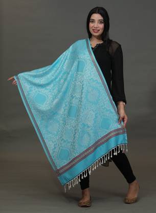 SHIFNEEN Acrylic Self Design Women Shawl