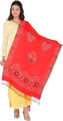 Kti Viscose Floral Print Women Shawl
