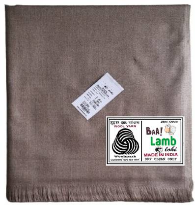 Baa Lamb Wool Solid Men Shawl
