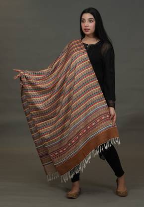 SHIFNEEN Acrylic Checkered Women Shawl