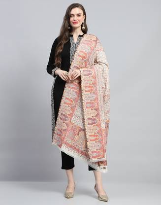 MONTE CARLO Wool Self Design Women Shawl