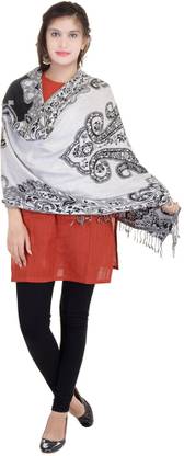 LITTLE INDIA Modal Self Design Women Shawl