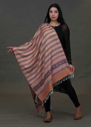 SHIFNEEN Acrylic Checkered Women Shawl