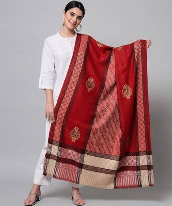 Helen Wool Self Design Women Shawl
