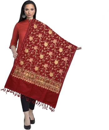 darshan lal and sons Acrylic Embroidered Women Shawl