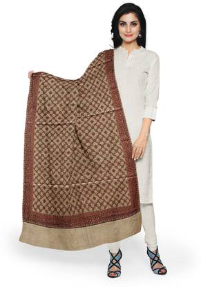 kaps Cashmere, Pashmina, Acrylic Checkered, Geometric Print, Paisley, Self Design, Woven Women Shawl