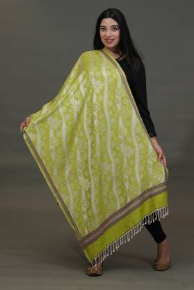 SHIFNEEN Acrylic Self Design Women Shawl