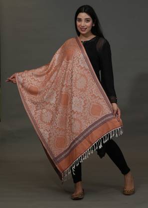 SHIFNEEN Acrylic Self Design Women Shawl