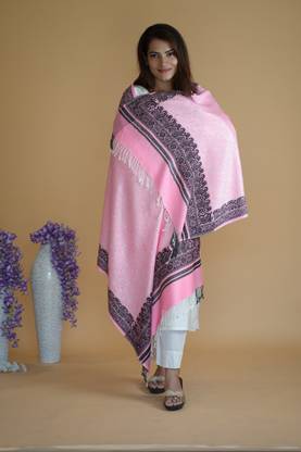 STSHAWLS Acrylic Self Design Women Shawl