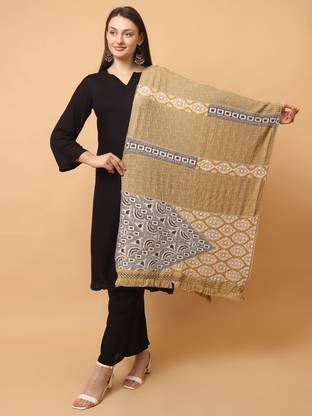 SCHp Wool Self Design Women Shawl