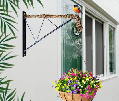 Garden Deco 10 Inch Rope Bracket for Hanging Baskets and Bird Feeders (Set of 1 Pc) 26.5 Shelf Bracket