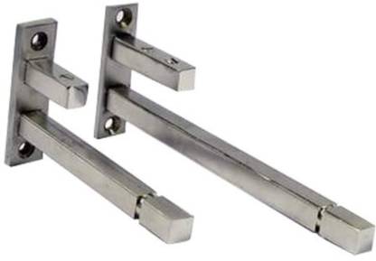 BGH Stainless steel F bracket 4 inch, for 8 mm glass 4 Inch Shelf Bracket