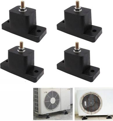 Shop4Ever 4 Pack Heavy Duty Anti-Vibration Rubber Pads Anti-Vibration Shock Absorbing 4.3"x 1.9" Base, 2.4" Height Shelf Bracket