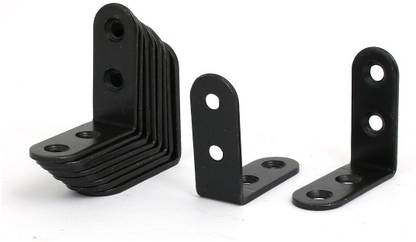 BOLT L Shape Angle Bracket Corner Brace Joint Fastener Black 10 Shelf Bracket