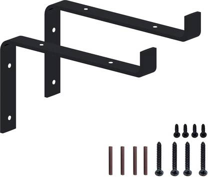 KLAXON Z Shape Metal Bracket for Wall Mounted Shelf, Collapsible Angle Brackets 8 In x 4 In Shelf Bracket