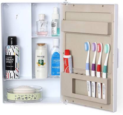 ZOOM bathroom cabinet with mirror Plastic Wall Shelf