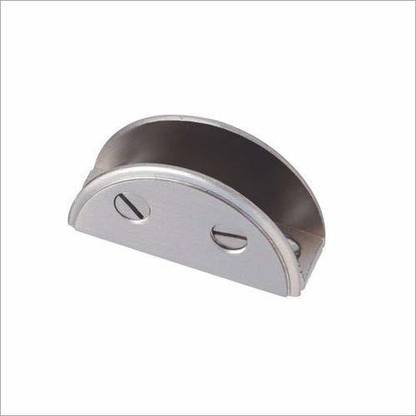 PRECISTO D Bracket for Glass D Bracket/D Clamp 12 Mm Silver Matte Finish Pack of 4 Length-12 Mm Shelf Bracket