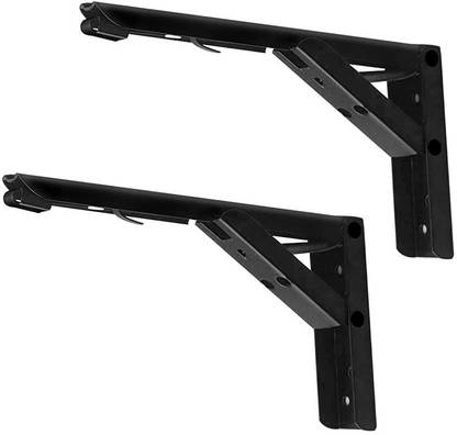 A1 Gadgets 2 pcs Spring Loaded Folding Brackets, Collapsible Bracket for bedroom, Kitchen 14 Inch Shelf Bracket