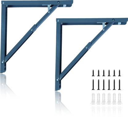 Lsarimo Folding Shelf Table Brackets, 2pcs Collapsible Foldable Shelf Bracket 20 Inch Bracket for Making Wall Mounted Folding Study Desk, Storage Rack Shelf Bracket
