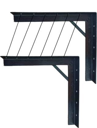 Sarchase 16x16 Inches L Shape Metal Wall Mounted Angle Brackets for Clothes Drying 2 Pcs Shelf Bracket