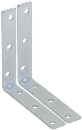Quality Mart 6 Pcs L Shape Angle Bracket 4x4 inches Shelf Bracket