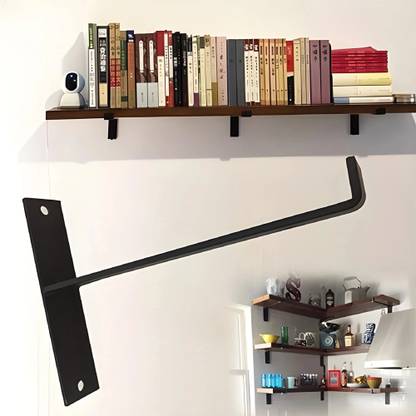 Nexgrills 071 Wall Mounting T-Shape Shelf Bracket, 8" x 4" / 20cm x 10cm, Pack of 2pc Shelf Bracket
