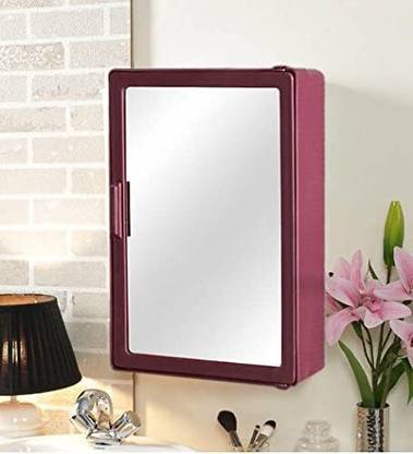 Delightful Decor bathroom cabinet with mirror Plastic Wall Shelf