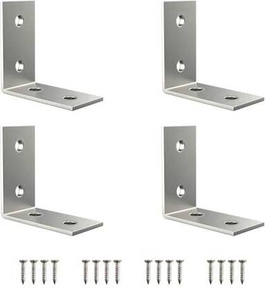 Volo L Shape Bracket for Shelf Support, Joint Right Corner Brace(40mm X 20mm, 4) 1.5 Inches Shelf Bracket
