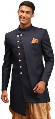 VASTRAMAY Solid Sherwani
