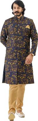 Brand Boy Floral Print Sherwani