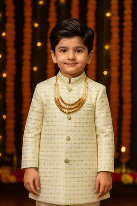 Qtsy jacquared sequin design Embroidered Sherwani