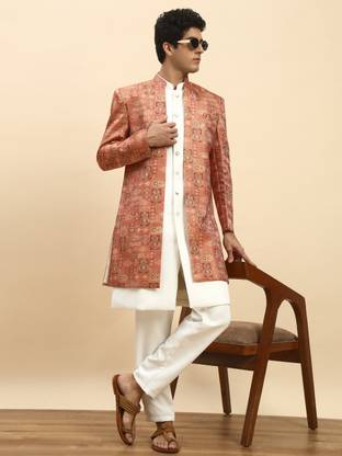 PRO ETHIC Wedding Style Printed Sherwani