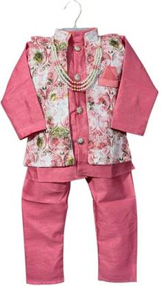 SHIVAAY CREATIONZ ALAM 1011 PINK Floral Print Sherwani