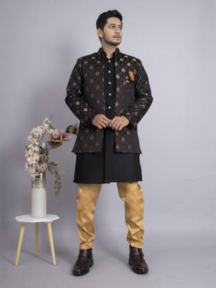 Brand Boy Self Design Sherwani