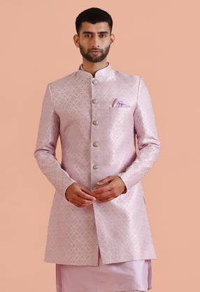 Kisah Kisah Men Lilac Sherwani Woven Sherwani